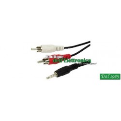 CAVO AUDIO SPINA JACK 3,5MM STEREO / 2 SPINE RCA 1,2M