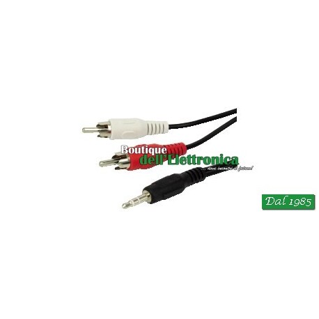 CAVO AUDIO SPINA JACK 3,5MM STEREO / 2 SPINE RCA 1,2M