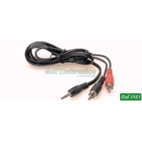 CAVO AUDIO SPINA JACK 3,5MM STEREO / 2 SPINE RCA 3MT