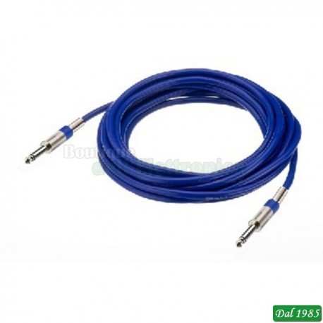 CAVO JACK 6,3 MONO CON JACK 6,3 MONO 0,5 MT BLU