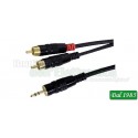 CAVO LINE / INSTRUMENT PROFESSIONALE SPINA 3,5MM STEREO / 2 SPINE RCA 1,8M