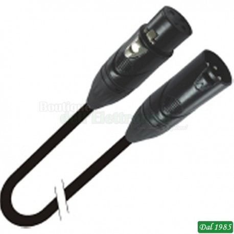 CAVO MICROFONICA CANON MASCHIO - CANON FEMMINA LUNGHEZZA 1 METRO CAVO MICROFONICA CANON MASCHIO - CANON FEMMINA LUNGHEZZA 1 METRO