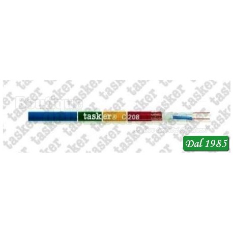 CAVO MICROFONICO C208/V 2 POLI VERDE 2X0,25mm² TASKER