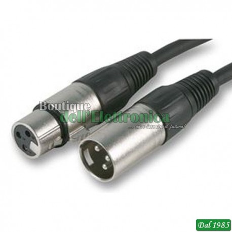 CAVO PER MICROFONI CANNON MASCHIO CANNON FEMMINA 6 MT