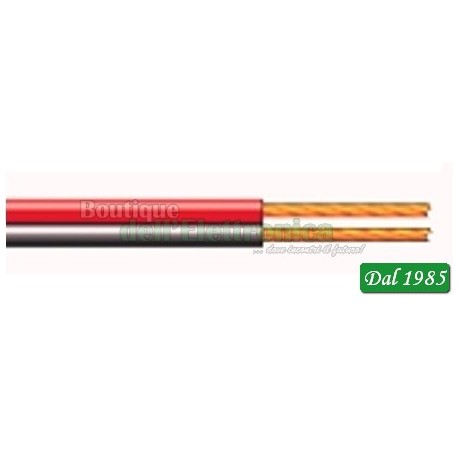 CAVO ROSSO NERO 2X1 MM